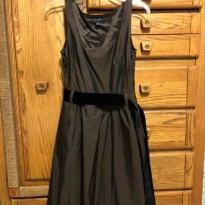 Banana Republic lined deep brown dress w/netting.